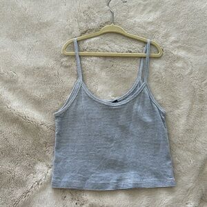 Brandy Melville blue striped tank top